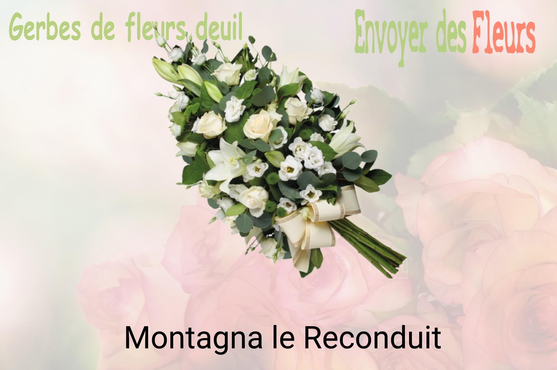 Gerbe de fleurs de deuil livrée à Montagna-le-Reconduit
